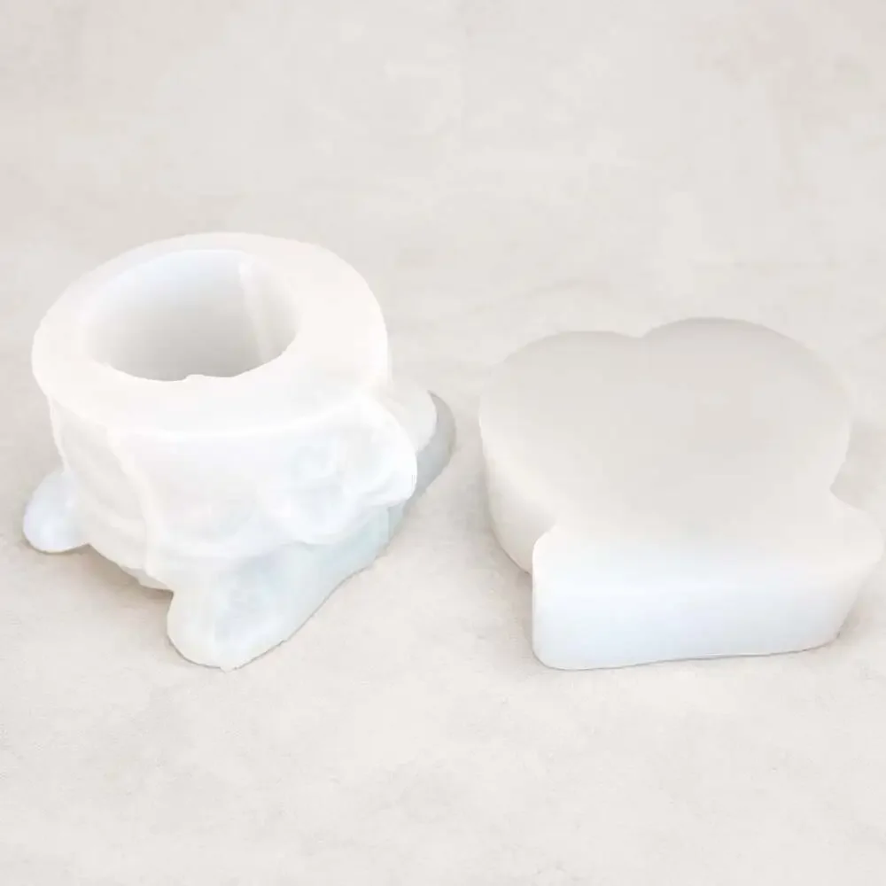 NEW 2 Pc Owl Silicone Mold Set Planter Flower Pot Resin Concrete Crafts